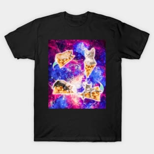 Galaxy Space Pizza Cat T-Shirt